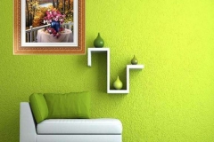 Pintores: Rincón en gotelé color verde