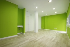 Pintores: oficina colores blanco y verde