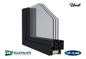 Detalle de acristalamiento triple de PVC, Sumum (Arcolinea, s.l.)